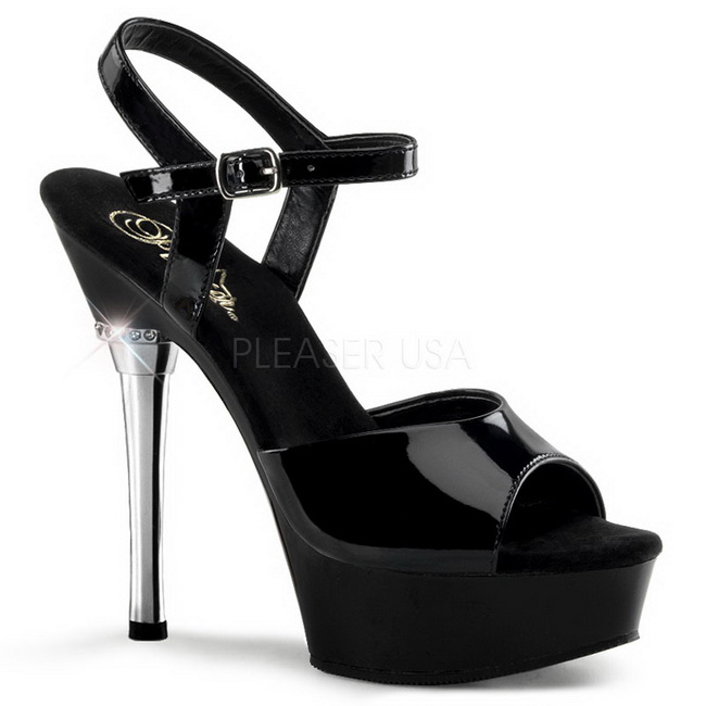 Negro Charol 14 cm ALLURE 609 Zapatos stilettos tacones de aguja