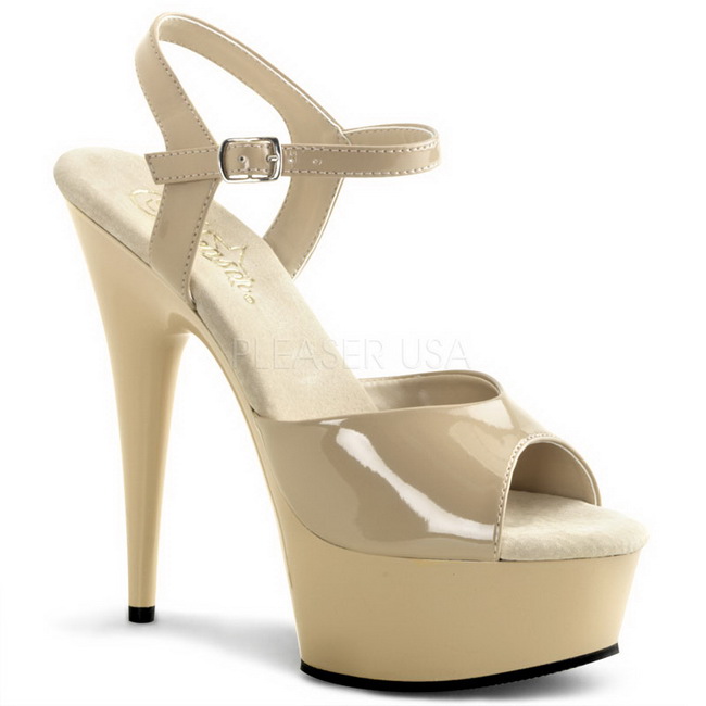 DELIGHT-609 high heels pleaser beige talla 39 - 40